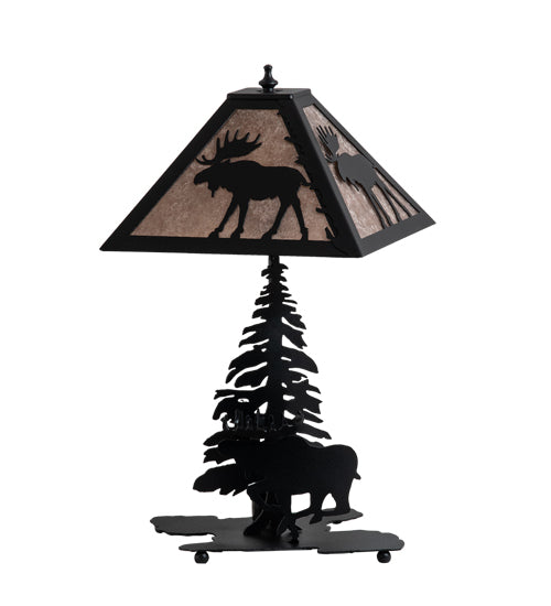 21" High Lone Moose Table Lamp