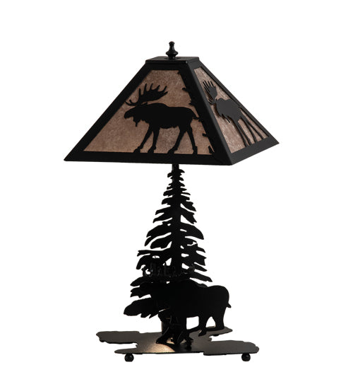 21" High Lone Moose Table Lamp