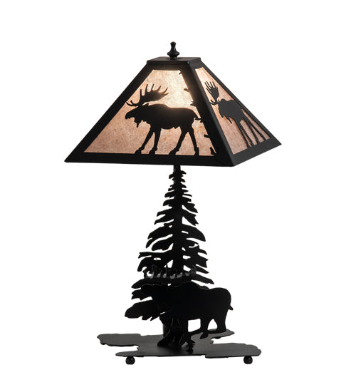 21" High Lone Moose Table Lamp