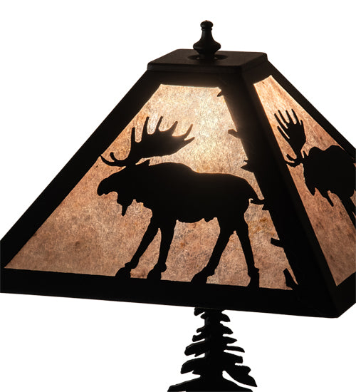 21" High Lone Moose Table Lamp