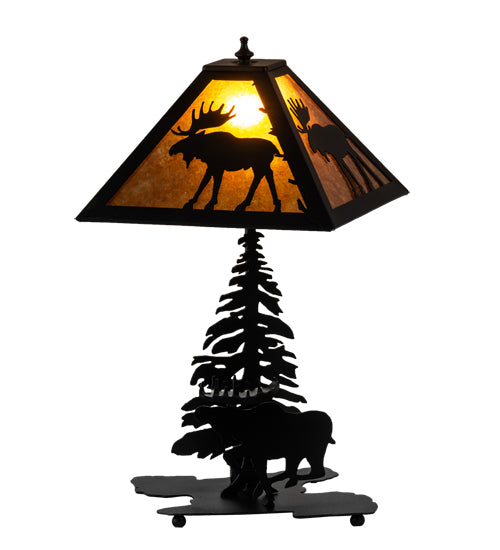 21" High Lone Moose Table Lamp