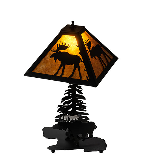 21" High Lone Moose Table Lamp