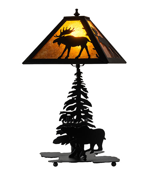 21" High Lone Moose Table Lamp