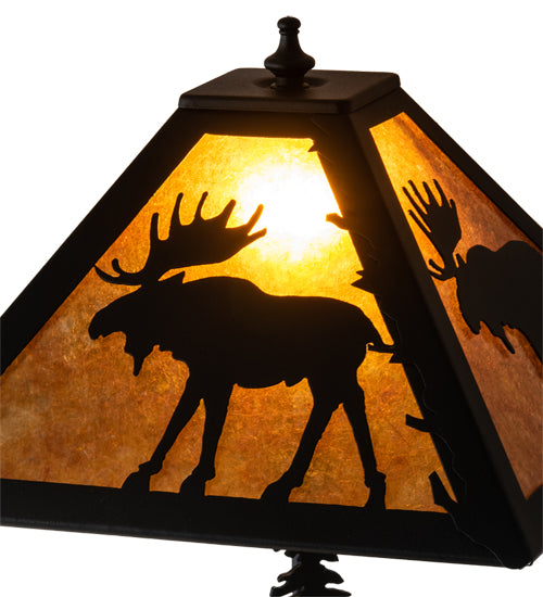 21" High Lone Moose Table Lamp