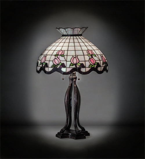 32" High Roseborder Table Lamp