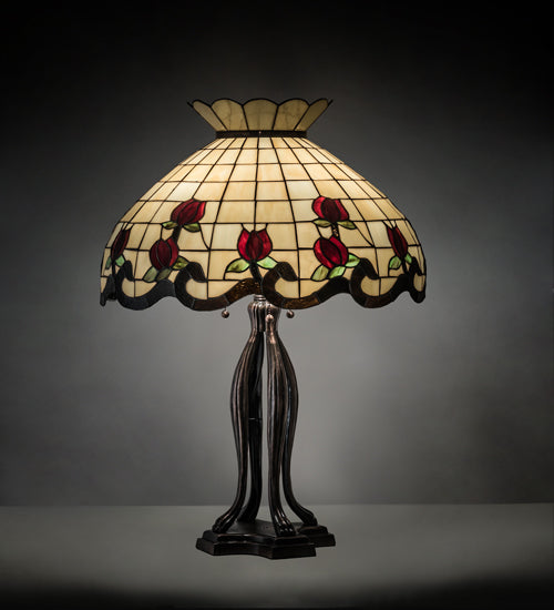 32" High Roseborder Table Lamp