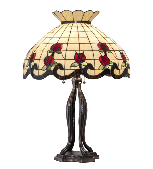 32" High Roseborder Table Lamp