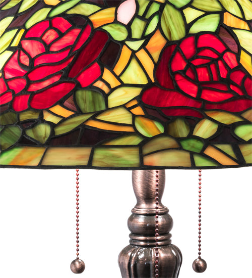 30" High Tiffany Rosebush Table Lamp