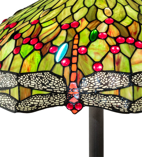 62" High Tiffany Hanginghead Dragonfly Floor Lamp