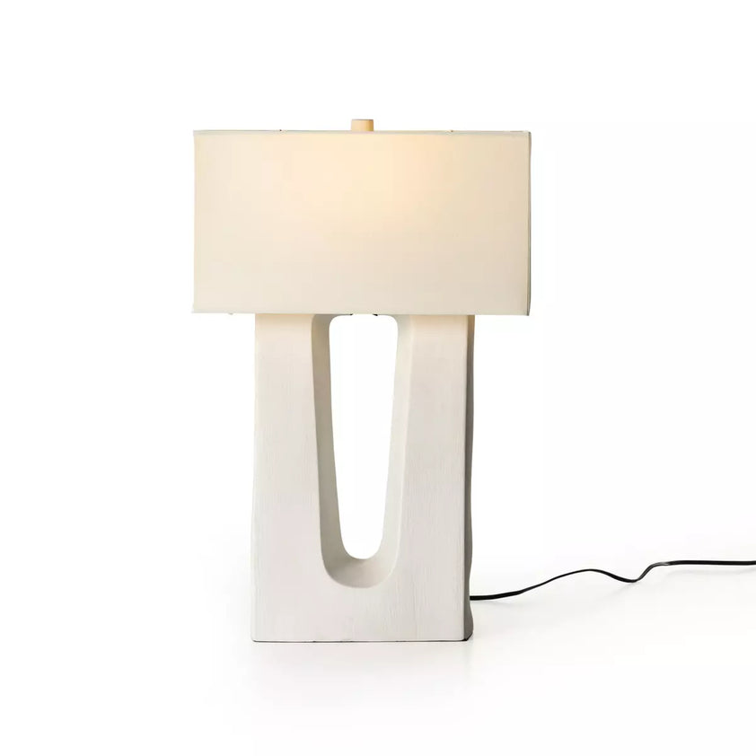 Cuit Table Lamp, Matte White Porcelain Ceramic