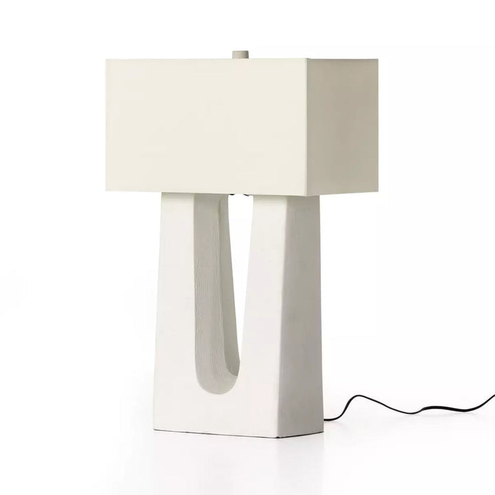 Cuit Table Lamp, Matte White Porcelain Ceramic