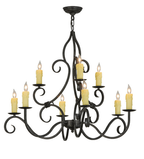 36" Wide Clayton 9 Light Chandelier