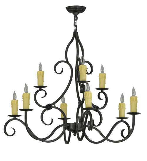 36" Wide Clayton 9 Light Chandelier