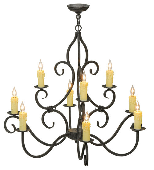 36" Wide Clayton 9 Light Chandelier