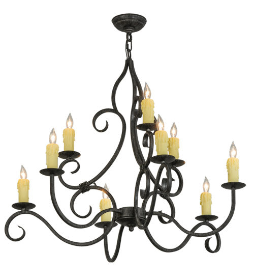 36" Wide Clayton 9 Light Chandelier