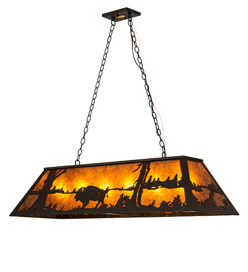 48" Long Buffalo Oblong Pendant