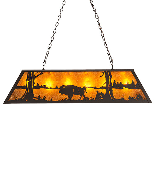 48" Long Buffalo Oblong Pendant