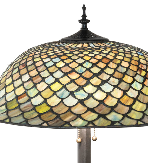 62" High Tiffany Fishscale Floor Lamp