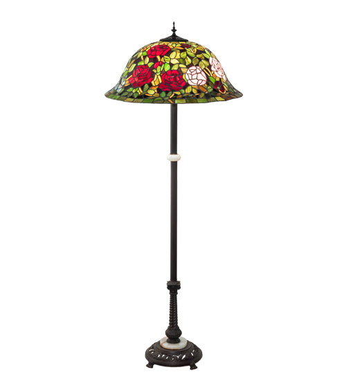 62" High Tiffany Rosebush Floor Lamp