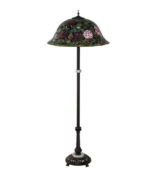 62" High Tiffany Rosebush Floor Lamp