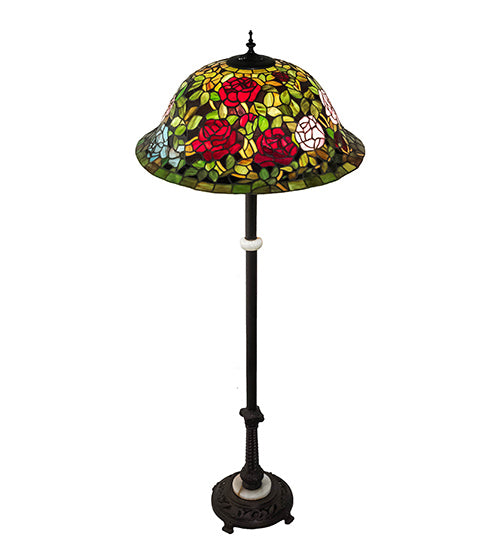 62" High Tiffany Rosebush Floor Lamp