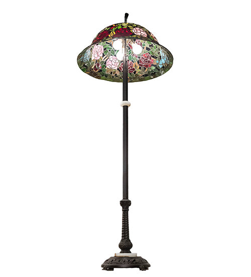 62" High Tiffany Rosebush Floor Lamp