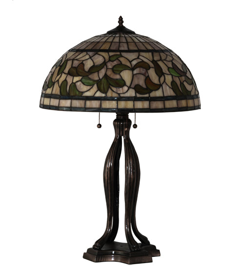 30" High Tiffany Turning Leaf Table Lamp