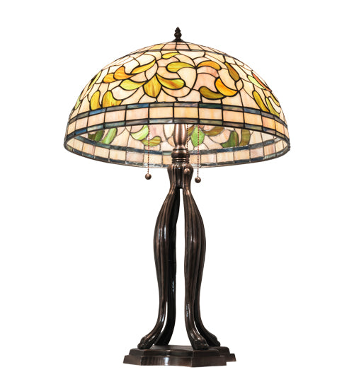 30" High Tiffany Turning Leaf Table Lamp