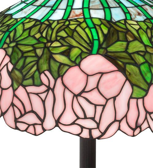 62" High Tiffany Cabbage Rose Floor Lamp