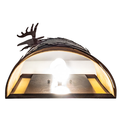 12" Wide Tall Pines Deer Wall Sconce