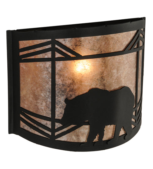 11.5"W Lone Bear Wall Sconce