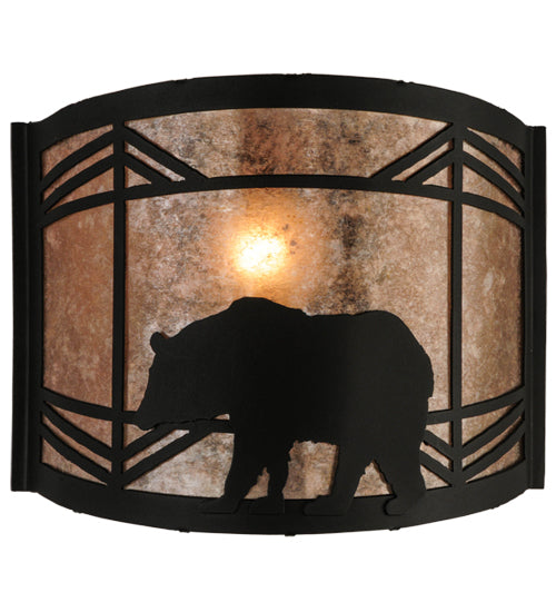 11.5"W Lone Bear Wall Sconce