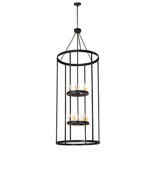 36" Wide Cilindro Leeds 12 Light Pendant