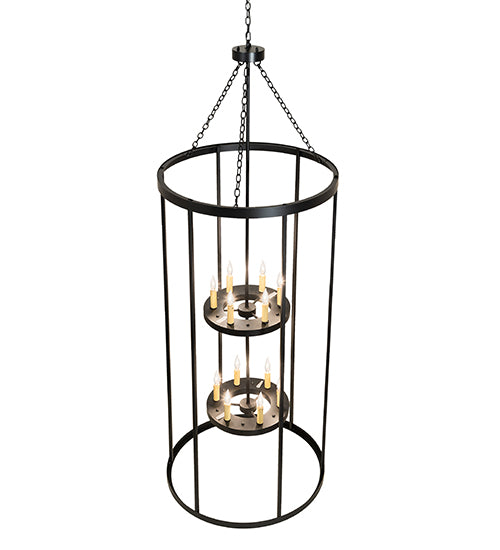 36" Wide Cilindro Leeds 12 Light Pendant