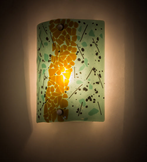 8"W Metro Fusion Muro Verde Wall Sconce