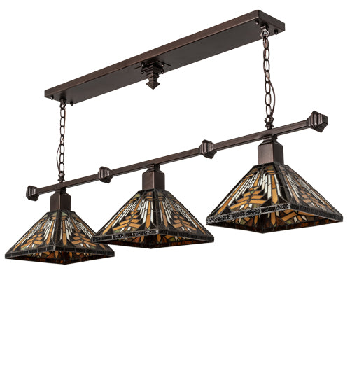 48" Long Nuevo Mission 3 Light Island Pendant