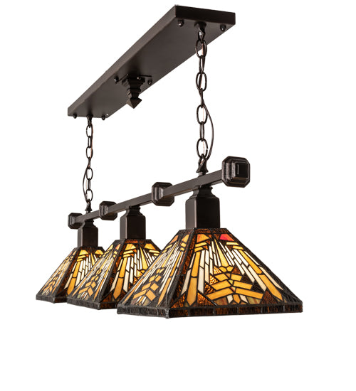 48" Long Nuevo Mission 3 Light Island Pendant