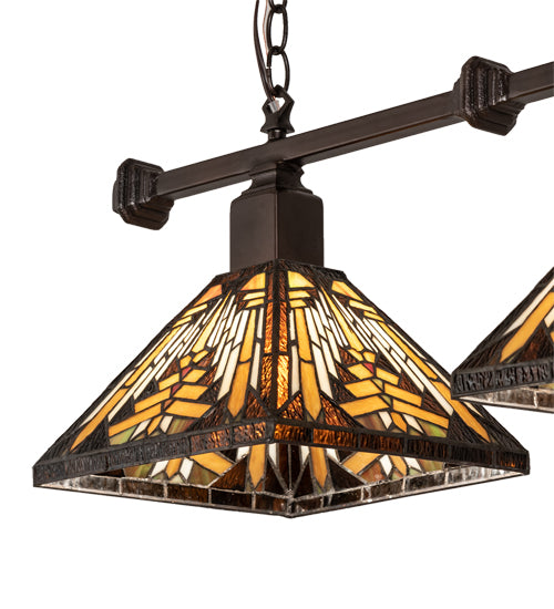 48" Long Nuevo Mission 3 Light Island Pendant