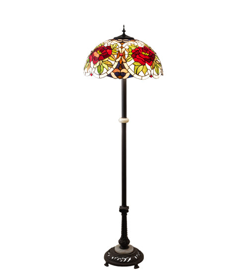 62" High Renaissance Rose Floor Lamp