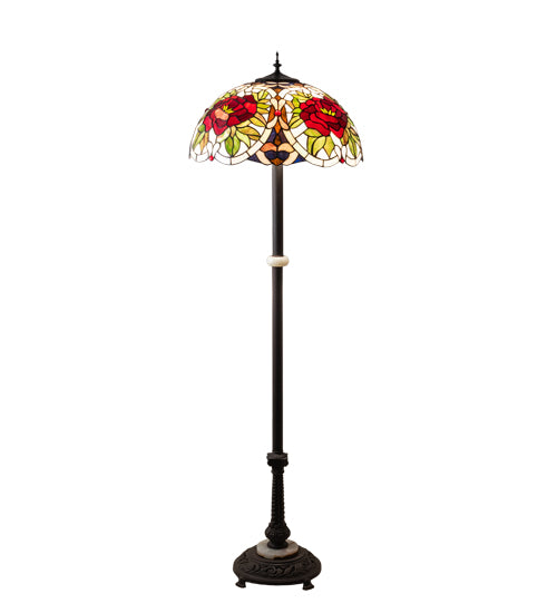 62" High Renaissance Rose Floor Lamp