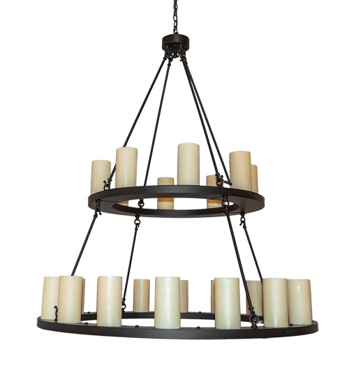 54" Wide Loxley 24 Light Two Tier Chandelier