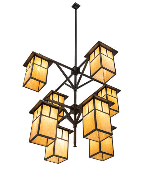 48" Wide Hyde Park "T" Mission 8 Light Chandelier