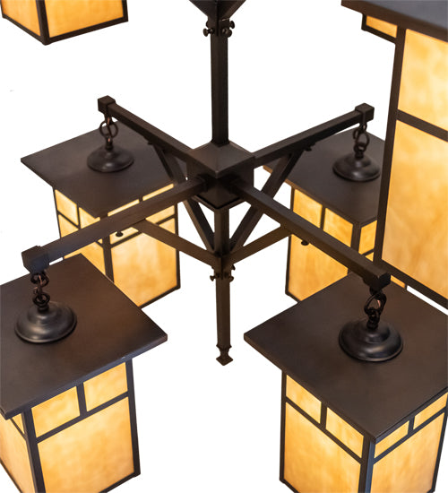 48" Wide Hyde Park "T" Mission 8 Light Chandelier