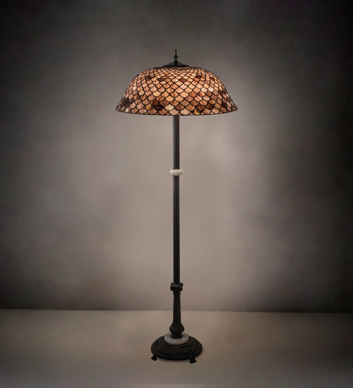 62" High Fishscale Floor Lamp