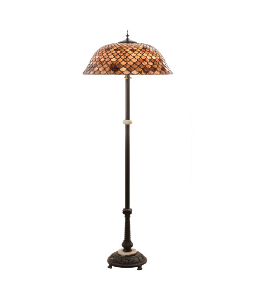 62" High Fishscale Floor Lamp