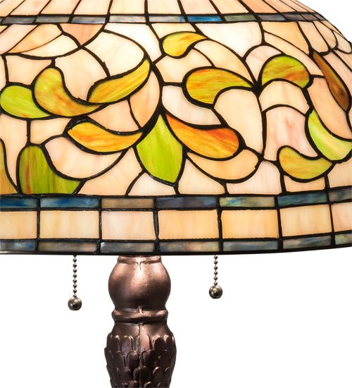 31" High Tiffany Turning Leaf Table Lamp