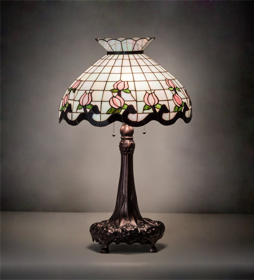 33" High Roseborder Table Lamp