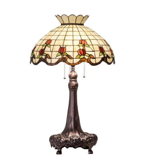 33" High Roseborder Table Lamp