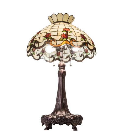 33" High Roseborder Table Lamp