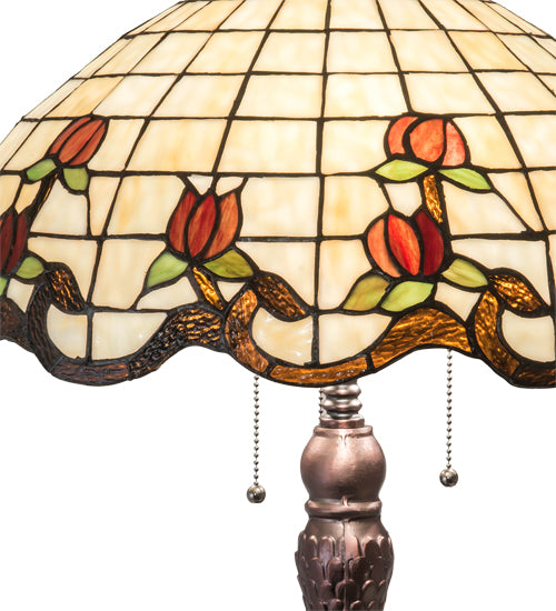 33" High Roseborder Table Lamp